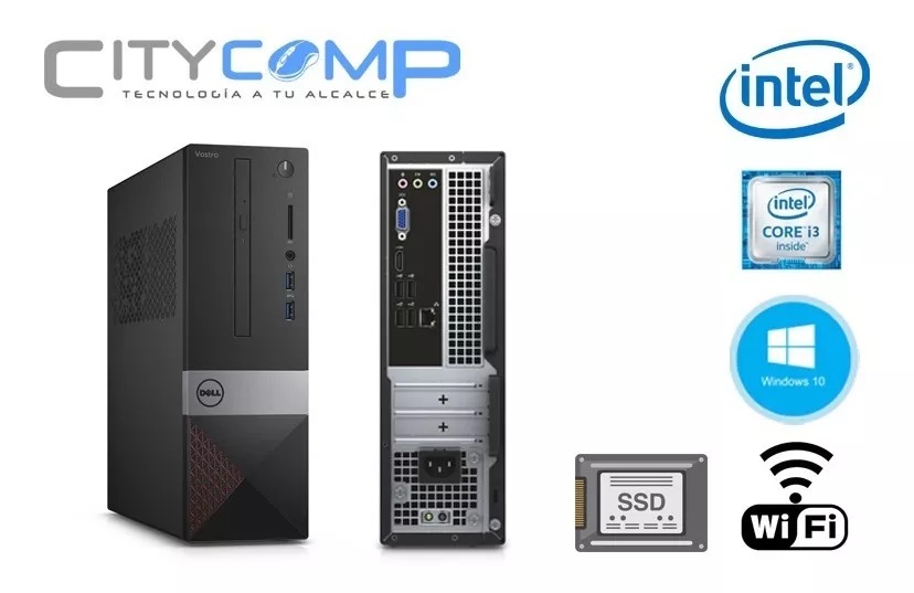 Kit Pc Dell I3 Sexta, 240 Gb Ssd, 8 Gb Ram, Wifi, Monitor 19